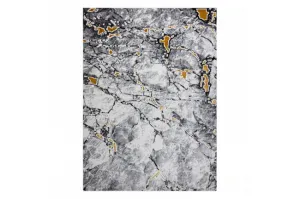 Koberec GLOSS 528A 58 mramor - slonia kosť, čierny