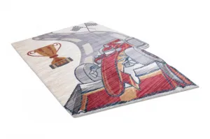 Koberec TOYS 75327 Formula 1 - krém / červený, fuksia
