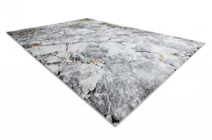 Koberec GLOSS 528A 58 mramor - slonia kosť, čierny
