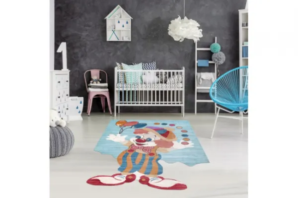 Koberec TOYS 75328 Klaun - granát, tyrkys / červený, fuksia