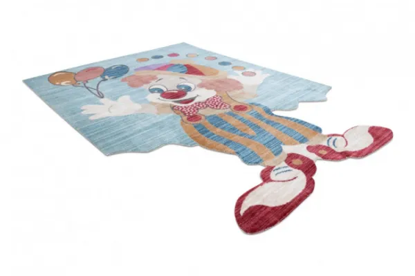 Koberec TOYS 75328 Klaun - granát, tyrkys / červený, fuksia