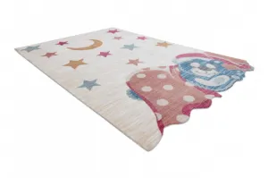 Detský koberec TOYS 75323 Medvedík - krém / červený, fuksia