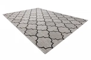 Koberec SIZAL FLOORLUX 20607 marokánsky - strieborný / čierny