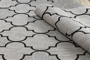 Koberec SIZAL FLOORLUX 20607 marokánsky - strieborný / čierny