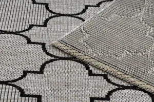 Koberec SIZAL FLOORLUX 20607 marokánsky - strieborný / čierny