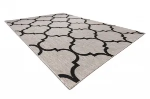 Koberec SIZAL FLOORLUX 20608 strieborný / čierny