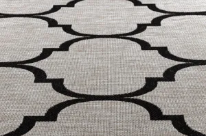 Koberec SIZAL FLOORLUX 20608 strieborný / čierny