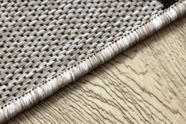 Koberec SIZAL FLOORLUX 20608 strieborný / čierny