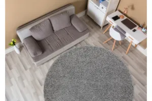 Koberec SOFFI kruh shaggy sivý