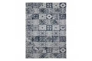 Koberec HEOS 78586 krém / nebeský PATCHWORK