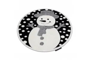 Koberec JOY Snowman čierny / krém
