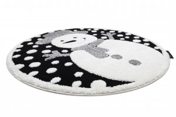 Koberec JOY Snowman čierny / krém