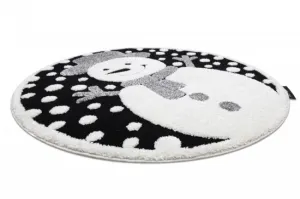 Koberec JOY Snowman čierny / krém