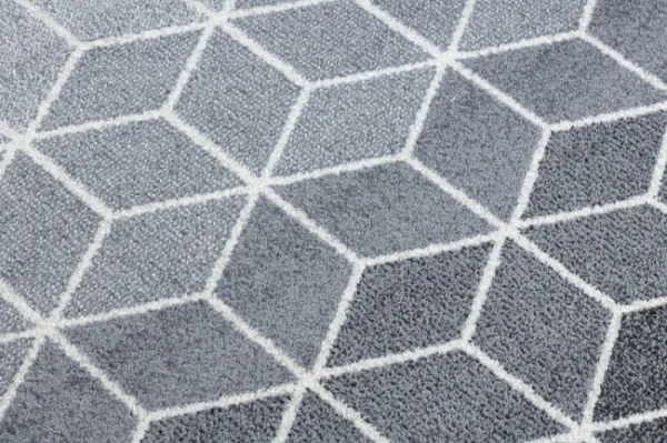 Koberec HEOS 78590 krém / strieborný / antracit CUBE KOCKA