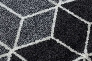 Koberec HEOS 78590 krém / strieborný / antracit CUBE KOCKA