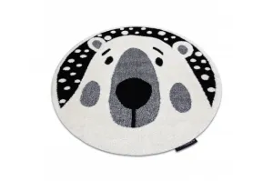 Koberec JOY Teddy krém / čierny kruh