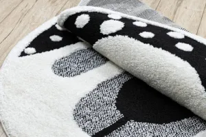 Koberec JOY Teddy krém / čierny kruh