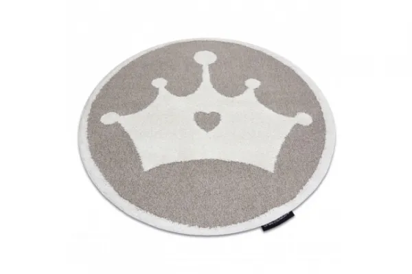 Koberec JOY Crown kruh béžový / krém