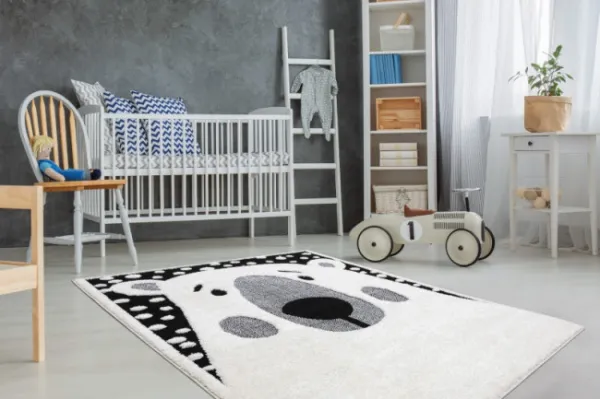Koberec JOY Teddy krém / čierny