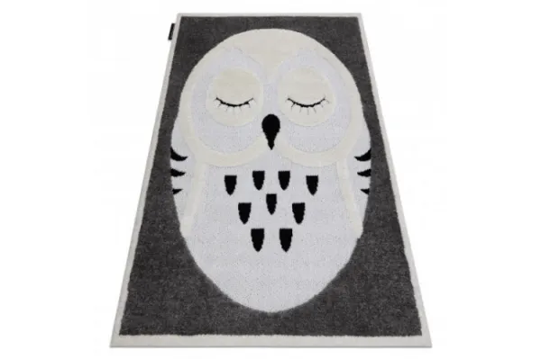 Koberec JOY Owl sivý / krém