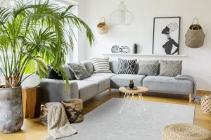 Koberec šnúrkový SIZAL PATIO ploské tkanie 3069 koniczyna marokánska sivý / béžový