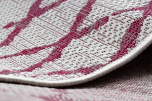 Koberec šnúrkový SIZAL SION Kratka 22129 ploské tkanie biely / fuksia