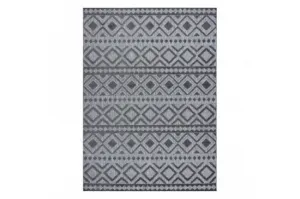 Koberec SOLE D3852 Boho, romby - ploské tkanie sivý
