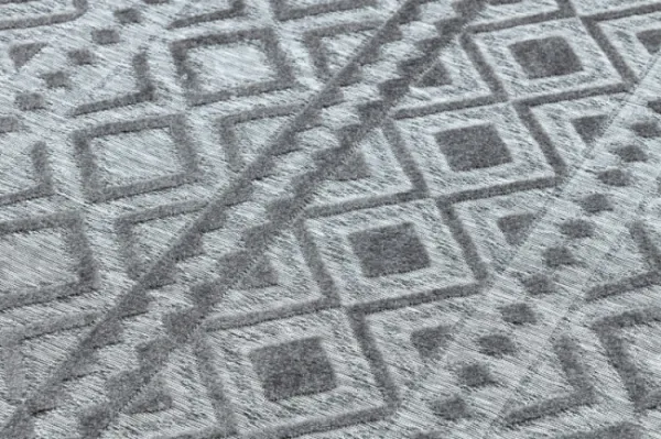 Koberec SOLE D3852 Boho, romby - ploské tkanie sivý