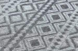 Koberec SOLE D3852 Boho, romby - ploské tkanie sivý