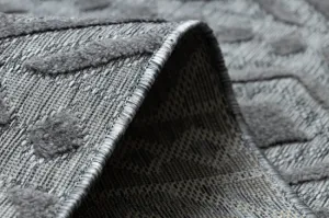 Koberec SOLE D3852 Boho, romby - ploské tkanie sivý
