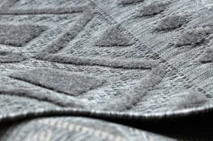 Koberec SOLE D3852 Boho, romby - ploské tkanie sivý