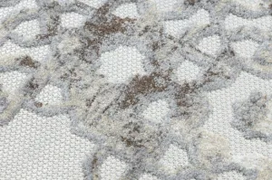 Koberec SOLE D3882 Ornament - ploské tkanie béžový / sivý