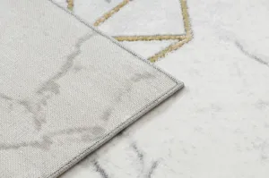 Koberec EMERALD exkluzívny 1019 glamour, styl diament, marmur krém / zlatý