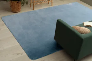 Protišmykový koberec POSH Shaggy modrý plyš