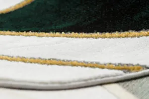 Koberec EMERALD exkluzívny 1015 glamour, styl marmur, geometrický fľaškovo zelený / zlatý
