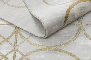 Koberec EMERALD exkluzívny 1010 glamour, styl kruhy krém / zlatý