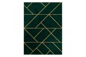 Koberec EMERALD exkluzívny 1012 glamour, styl geometrický, marmur fľaškovo zelený / zlatý