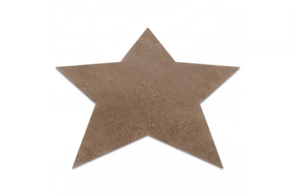 Koberec protišmykový SHAPE 3148 hviezda Shaggy - camel, béžový plyš