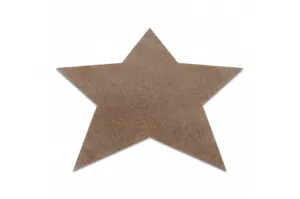 Koberec protišmykový SHAPE 3148 hviezda Shaggy - camel, béžový plyš