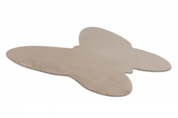 Koberec protišmykový SHAPE 3150 Motýľ Shaggy - camel, béžový plyš
