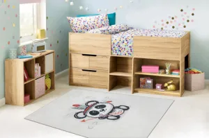 Koberec protišmykový BAMBINO 1129 Panda pre deti - krémový