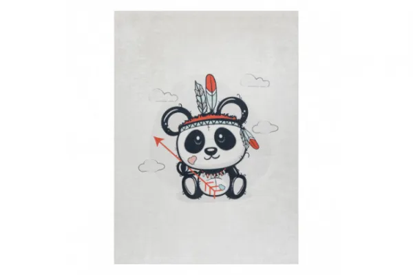 Koberec protišmykový BAMBINO 1129 Panda pre deti - krémový