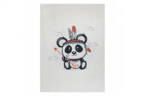 Koberec protišmykový BAMBINO 1129 Panda pre deti - krémový