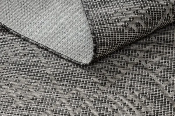 Koberec šnúrkový SIZAL PATIO ploské tkanie 3077 Boho - čierny