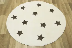 Koberec Karo 6066A Hviezdy bielý / hnedý