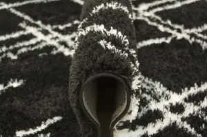 Koberec Boho 668 Romby Kreski krémový / čierny