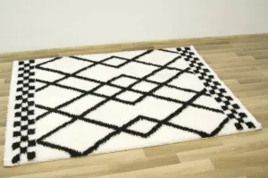 Koberec Boho 656 Romby krémový / čierný