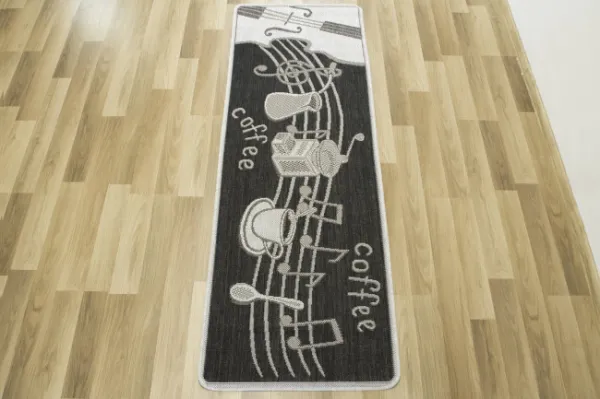 Protišmykový kuchynský koberec/ behúň Flex 951/80 Káva grafitový