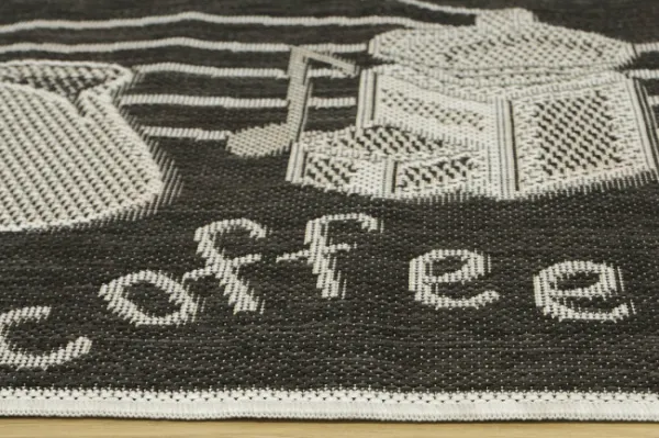 Protišmykový kuchynský koberec/ behúň Flex 951/80 Káva grafitový