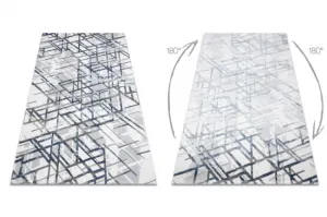 Koberec AKRYL VALS 8381 Linie 3D modrý
